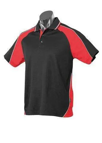 Aussie Pacific Panorama Men's Polo Shirt 1309 Casual Wear Aussie Pacific Black/Red/White S